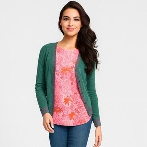 Cabi #127 Jubilee Pink & Blood Orange Paisley Print Sleeveless Tunic Top Size M